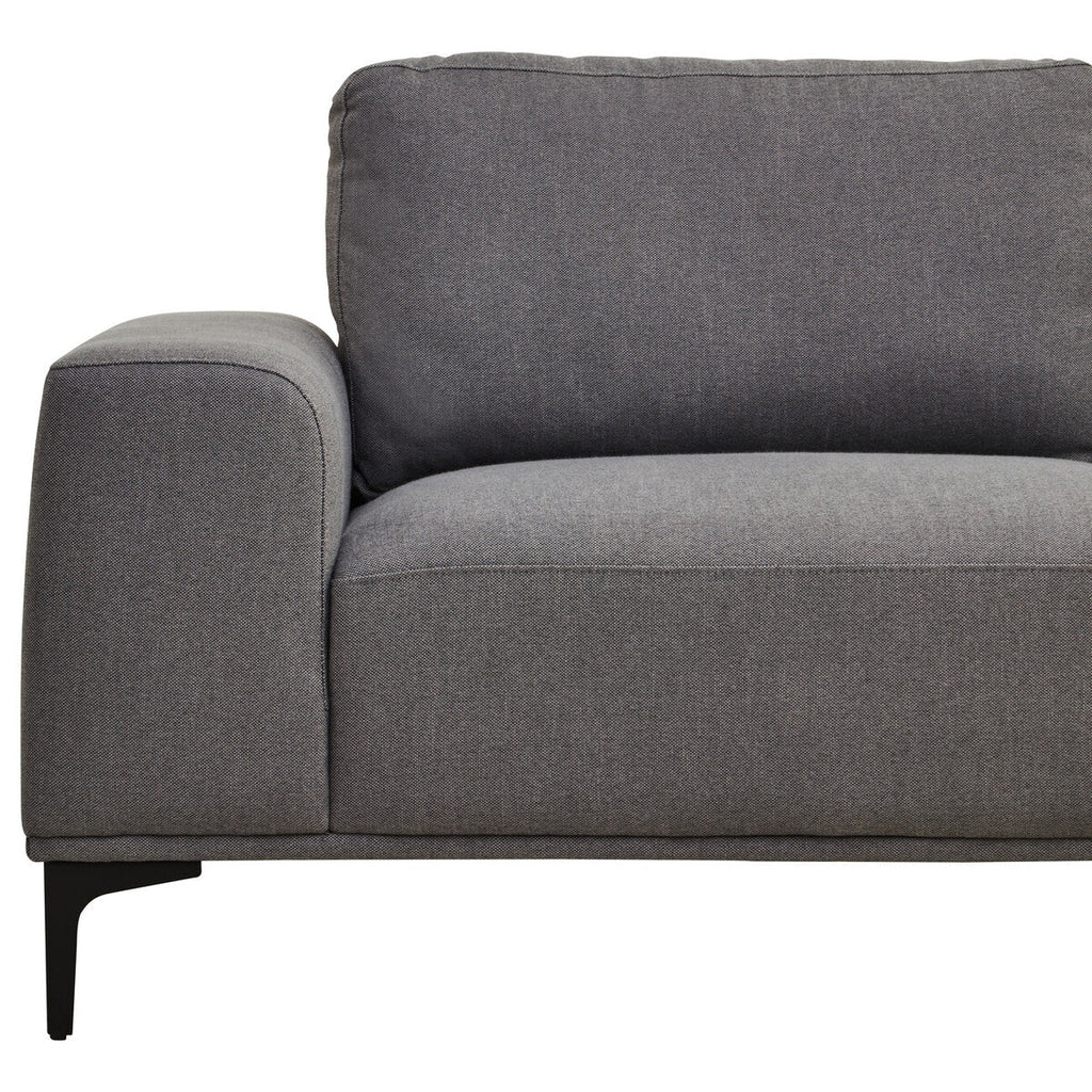 3 Seater Grey Fabric Right Chaise Sofa | Toulon