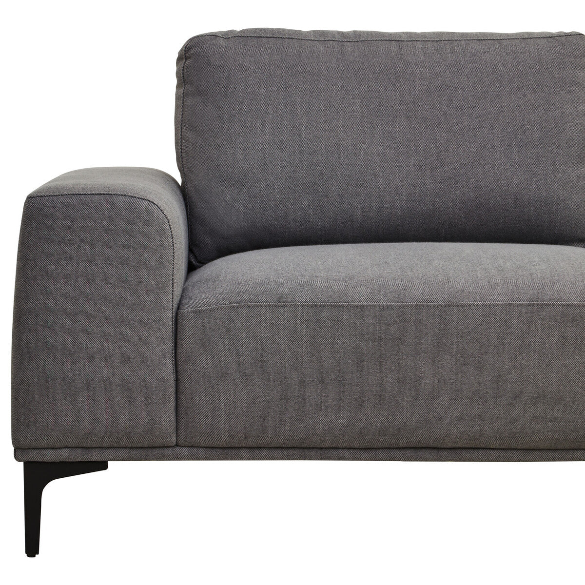 3 Seater Grey Fabric Right Chaise Sofa | Toulon
