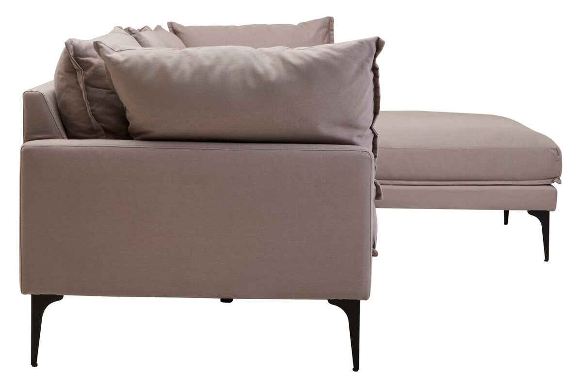 3 Seater Grey Right Chaise Sofa | Comfee