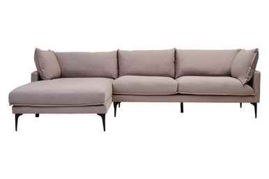 3 Seater Grey Left Chaise Sofa | Comfee