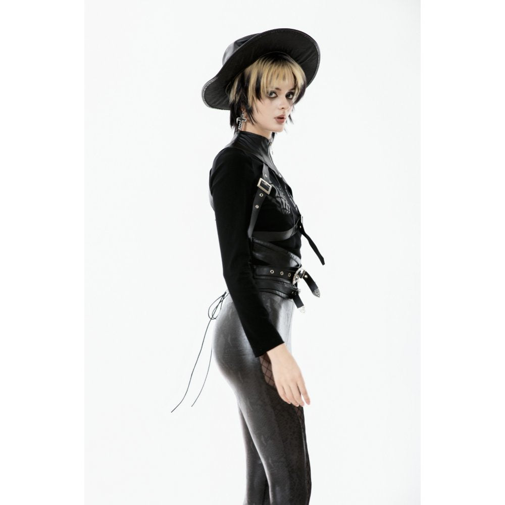 Dark in Love Zora Single Sleeve Harness Shrug - DevilGothic DevilGothic