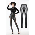 Dark in Love Serpentine Mesh Panel Leggings - DevilGothic DevilGothic