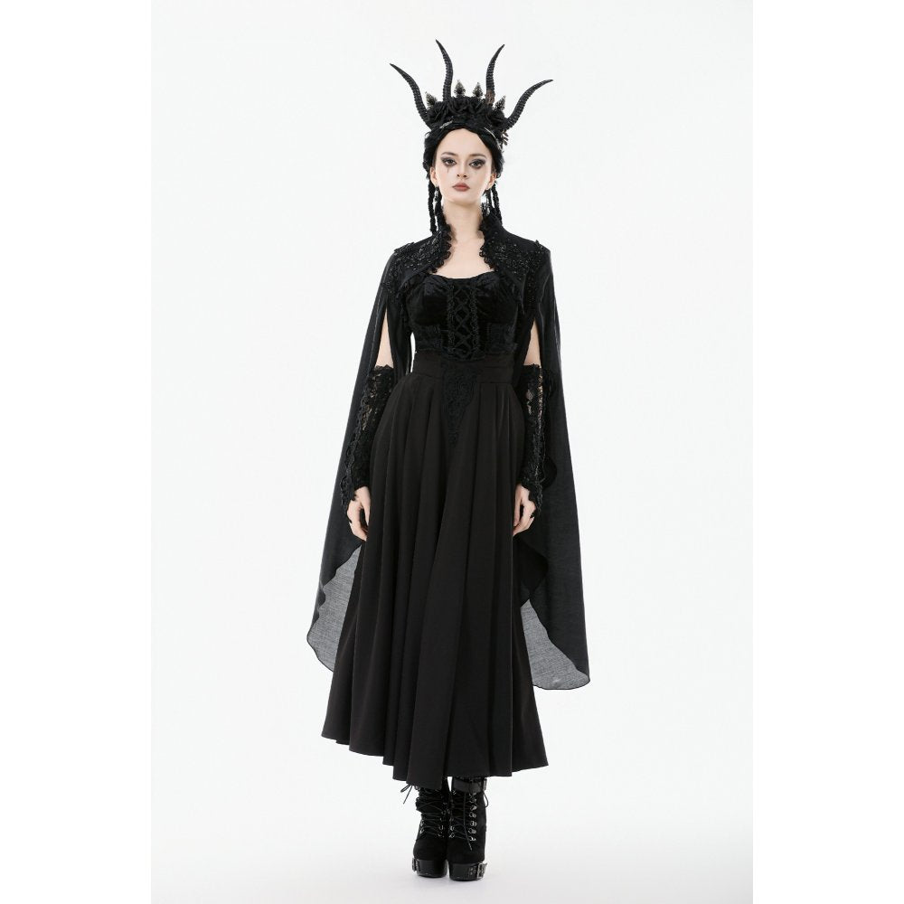 Dark in Love Erzsébet Dramatic Lace Gothic Cape Shrug - DevilGothic DevilGothic