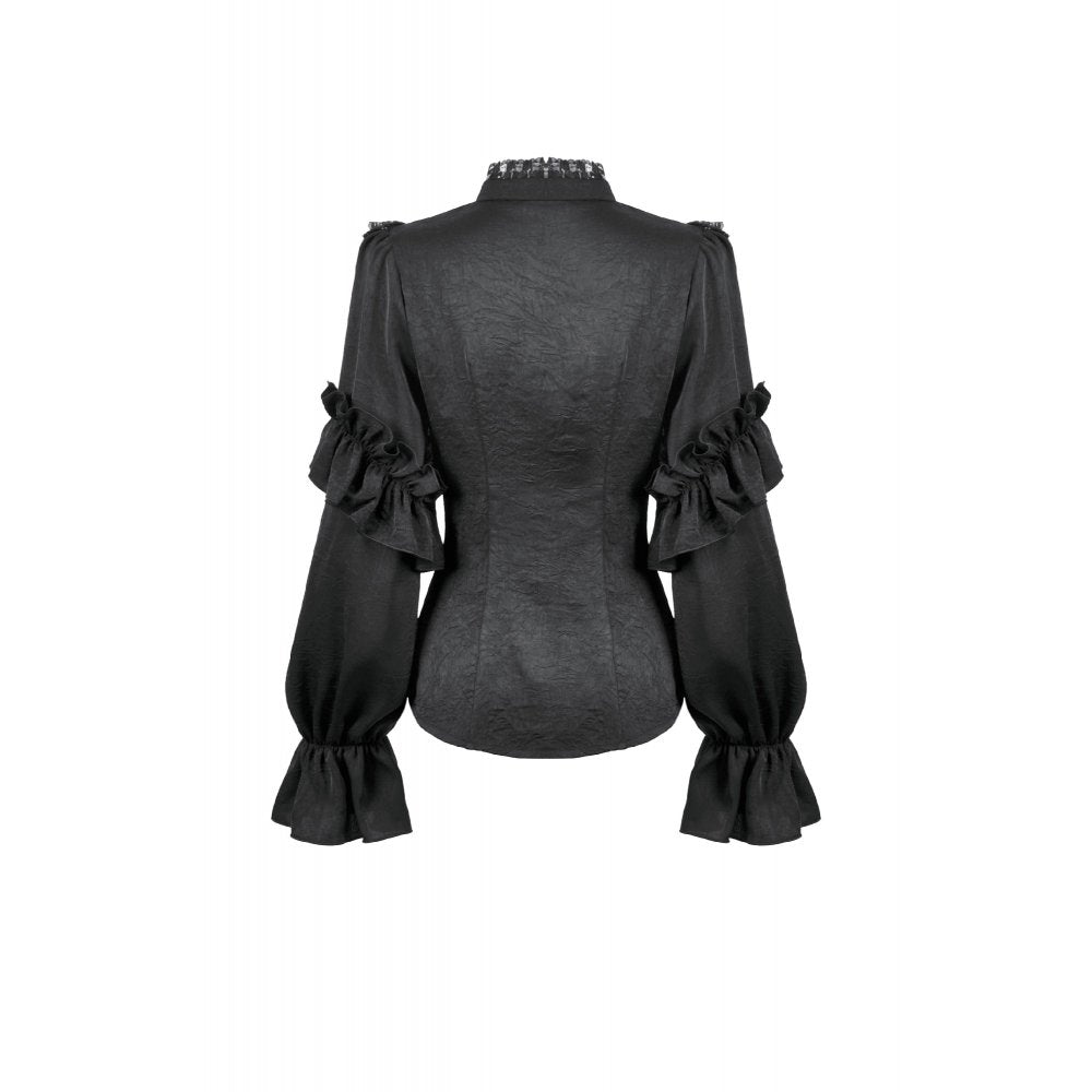 Dark in Love Bellatrix Frill Blouse - DevilGothic DevilGothic