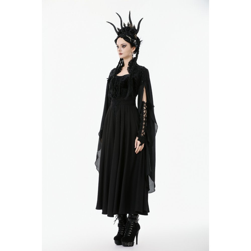 Dark in Love Erzsébet Dramatic Lace Gothic Cape Shrug - DevilGothic DevilGothic