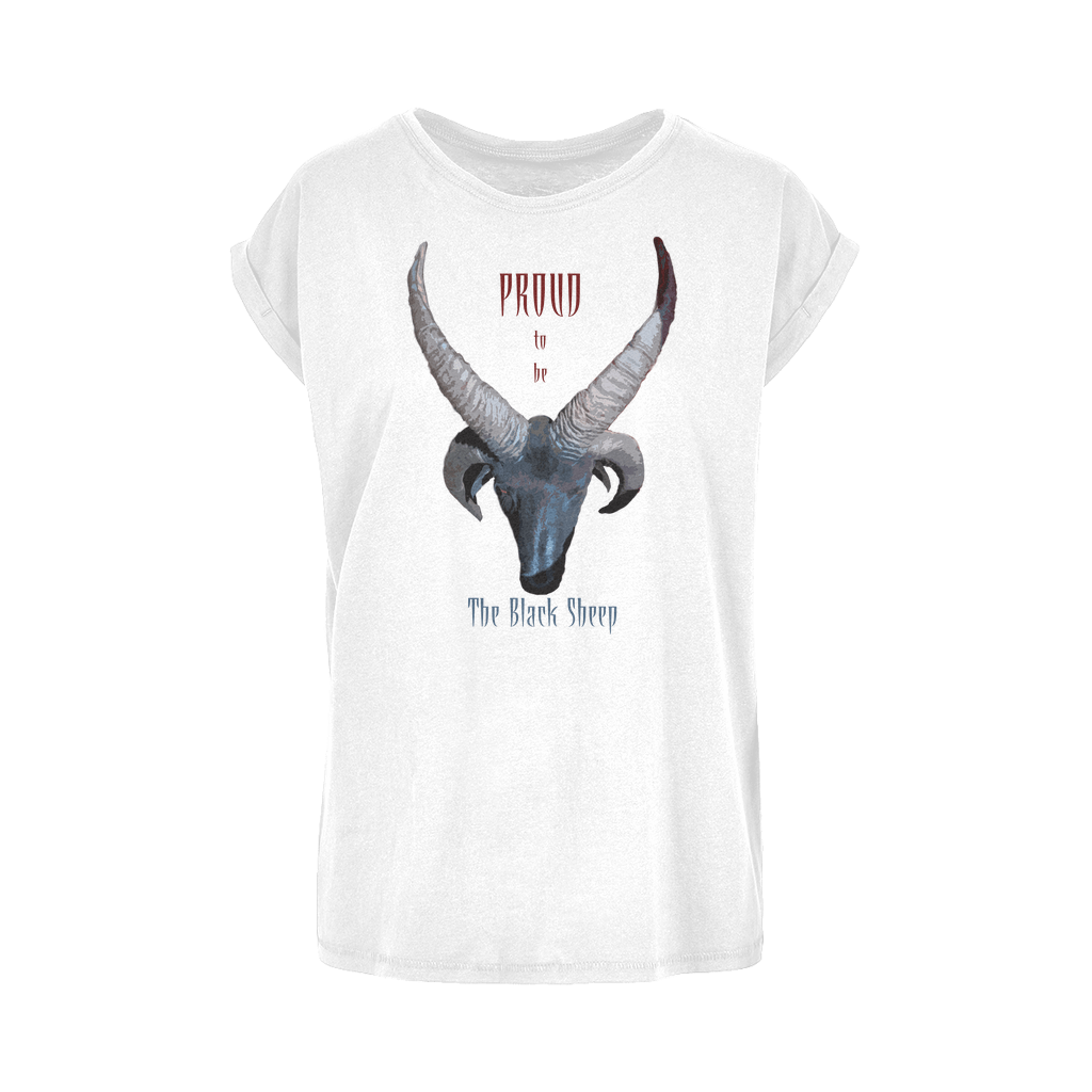 Proud to be The Black Sheep Women's Extended Shoulder T-Shirt XS-5XL - DevilGothic DevilGothic