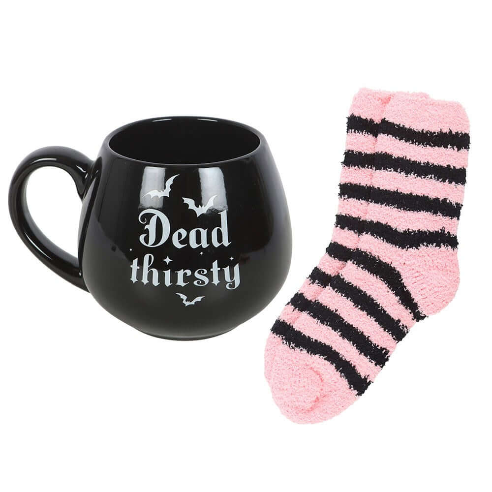 Gothic Gifts Dead Thirsty Mug and Socks Set