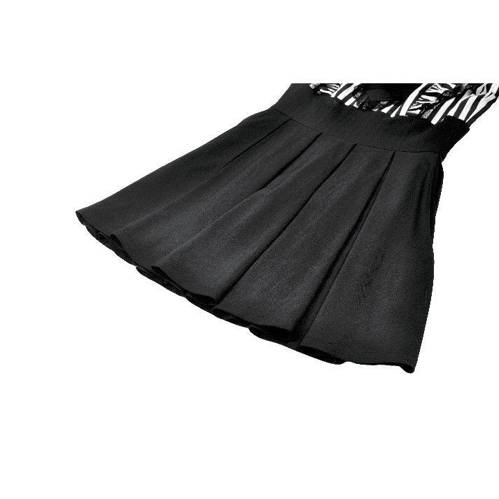 Dark in Love Striped Ruffle Gothic Lolita Dress - DevilGothic DevilGothic