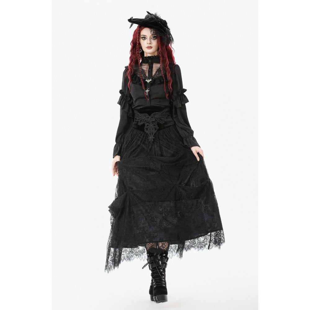 Dark in Love Bellatrix Frill Blouse - DevilGothic DevilGothic