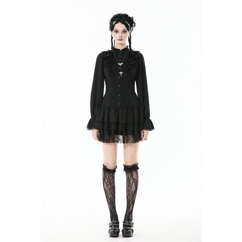 Dark in Love Desdemona Victorian Mini Dress - DevilGothic DevilGothic