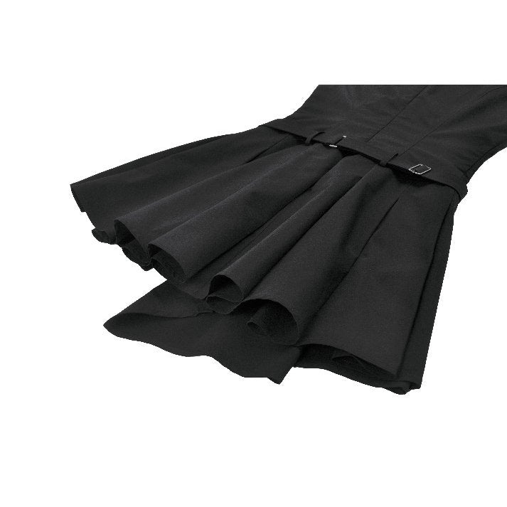 Dark in Love Cassia Buckled Pleated Dress - DevilGothic DevilGothic