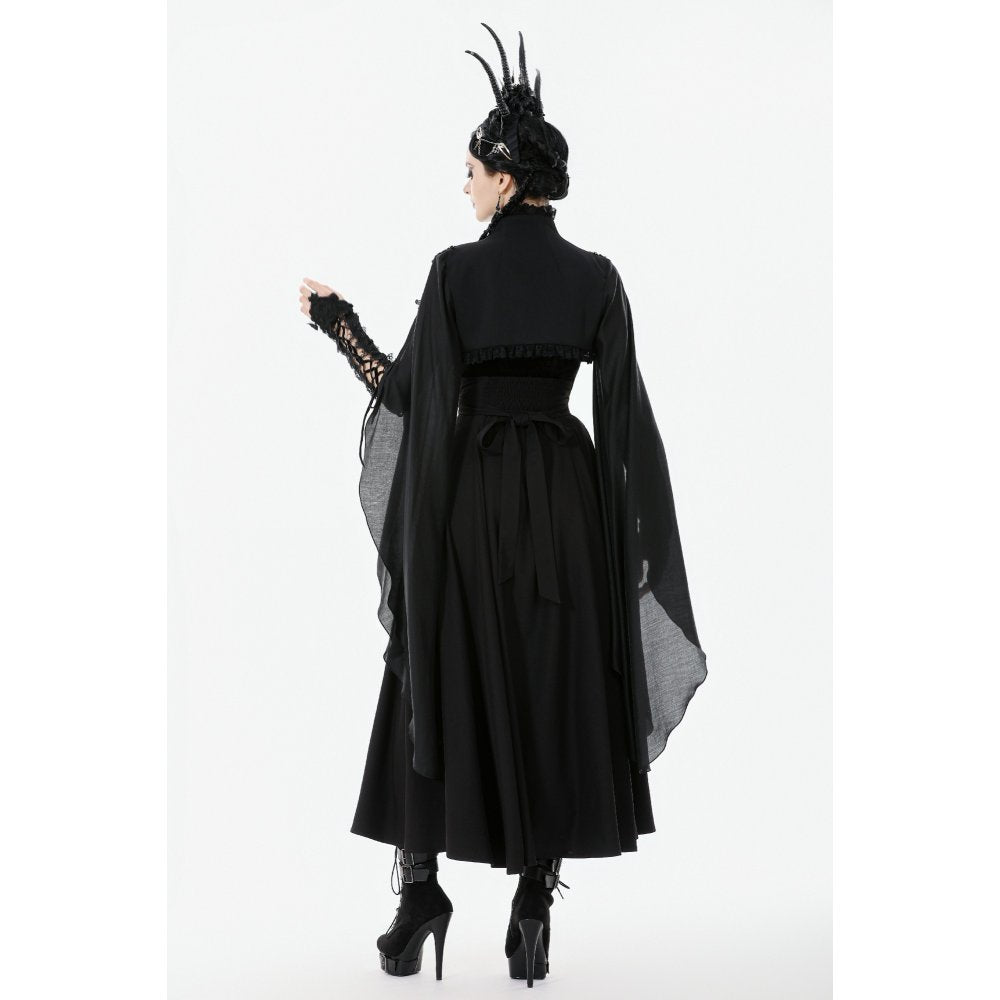Dark in Love Erzsébet Dramatic Lace Gothic Cape Shrug - DevilGothic DevilGothic