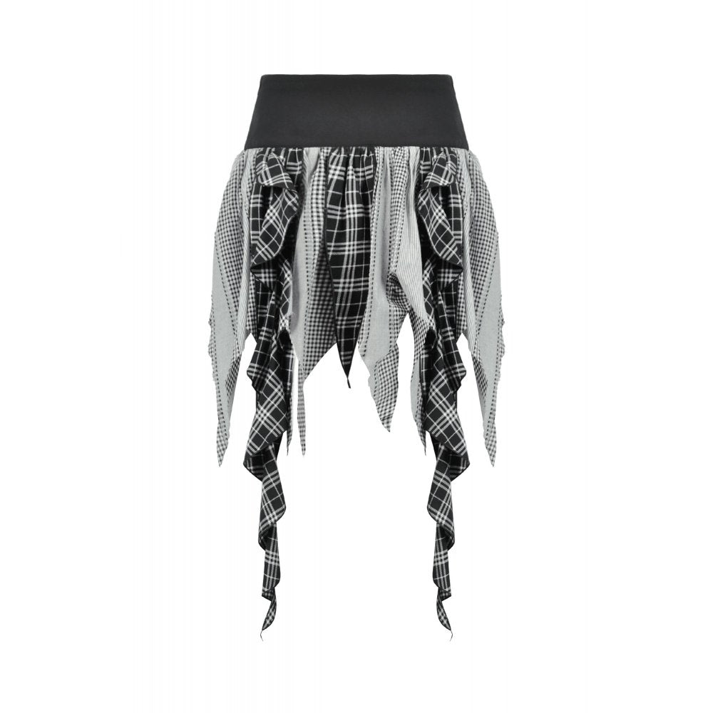 Dark in Love Morrigan Punk Patchwork Skirt - DevilGothic DevilGothic