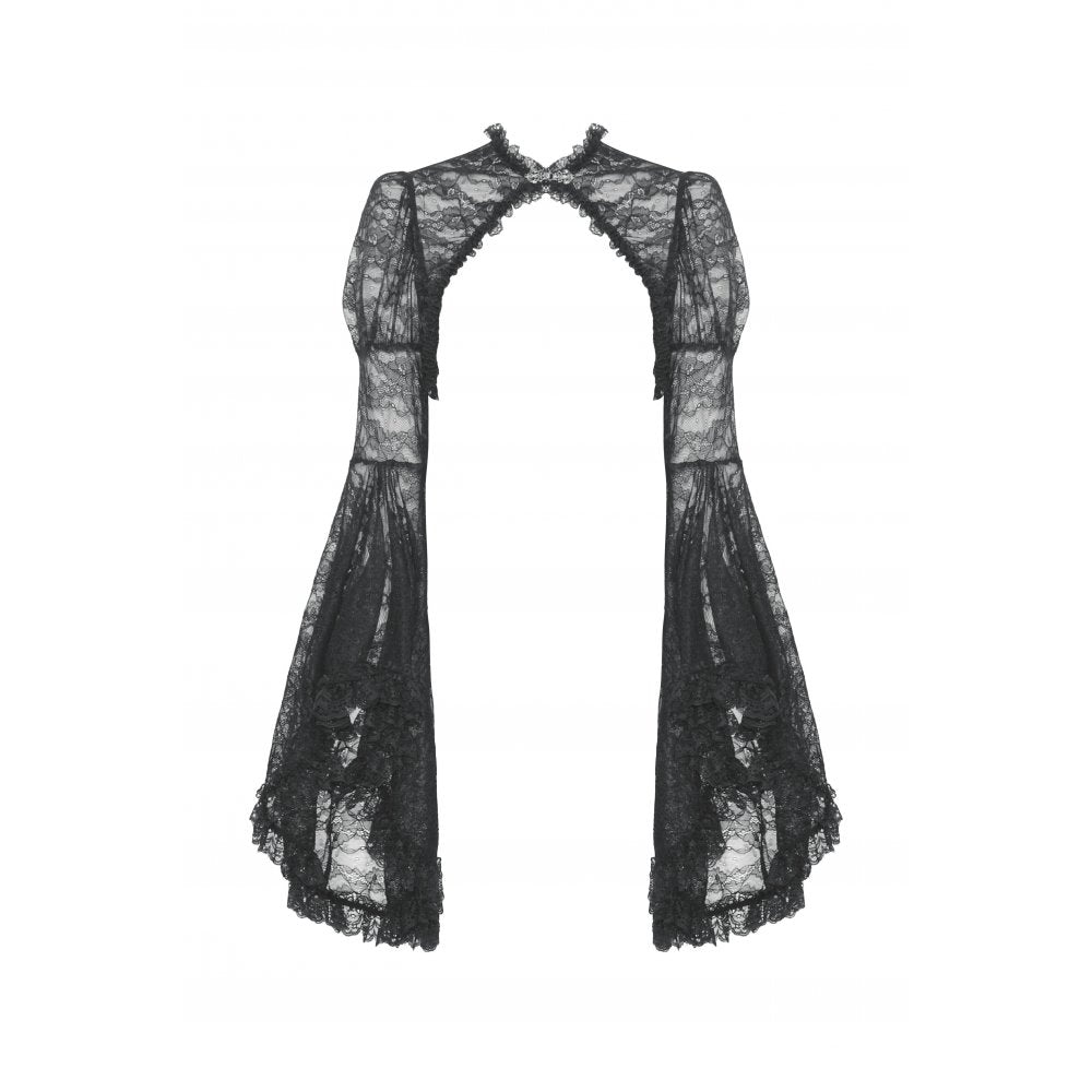 Dark in Love Belladonna Lace Bell Sleeve Goth Shrug - DevilGothic DevilGothic