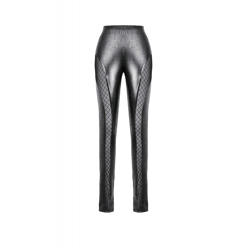 Dark in Love Serpentine Mesh Panel Leggings - DevilGothic DevilGothic