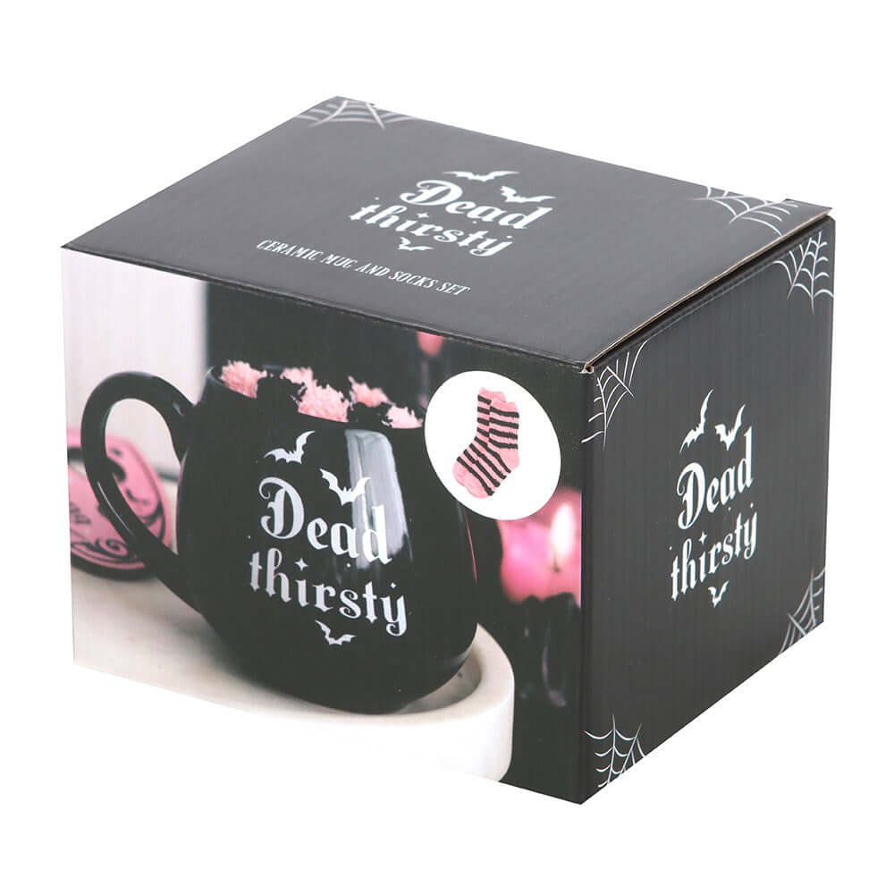 Gothic Gifts Dead Thirsty Mug and Socks Set - DevilGothic DevilGothic