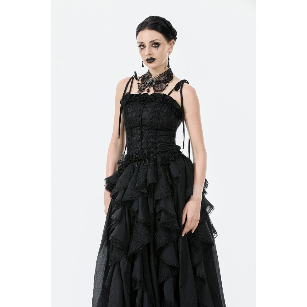 Dark in Love Lysandra Butterfly Lace Beaded Collar - DevilGothic DevilGothic