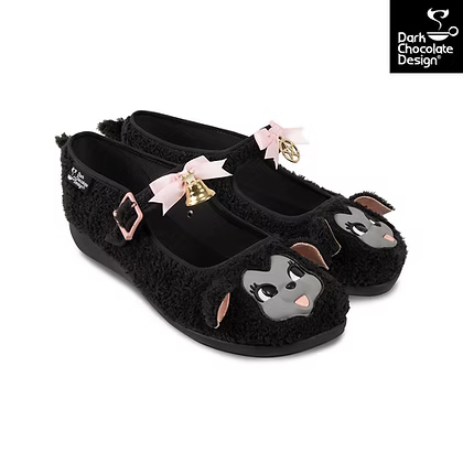 Chocolaticas® I Am The Black Sheep – Gothic Plush Mary Jane Flats - DevilGothic DevilGothic