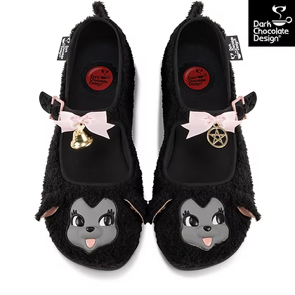 Chocolaticas® I Am The Black Sheep – Gothic Plush Mary Jane Flats - DevilGothic DevilGothic