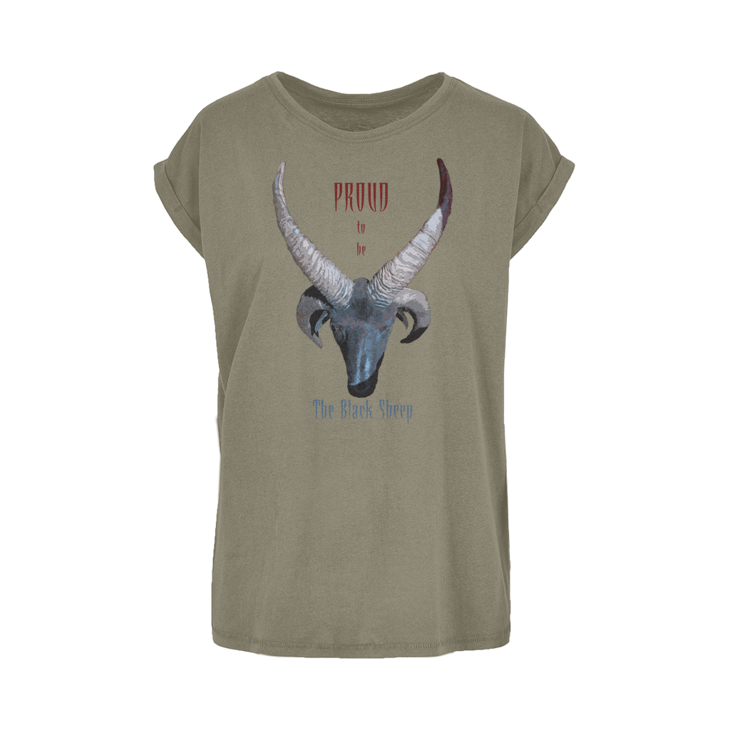 Proud to be The Black Sheep Women's Extended Shoulder T-Shirt XS-5XL - DevilGothic DevilGothic