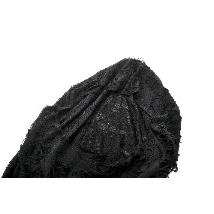 Dark in Love Nyx Distressed Shredded Hooded Poncho - DevilGothic DevilGothic