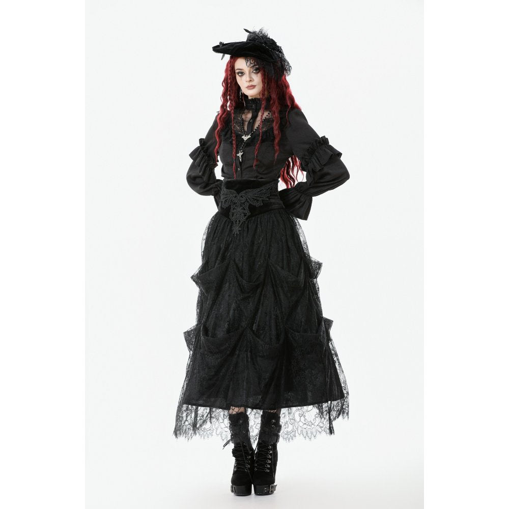 Dark in Love Bellatrix Frill Blouse - DevilGothic DevilGothic