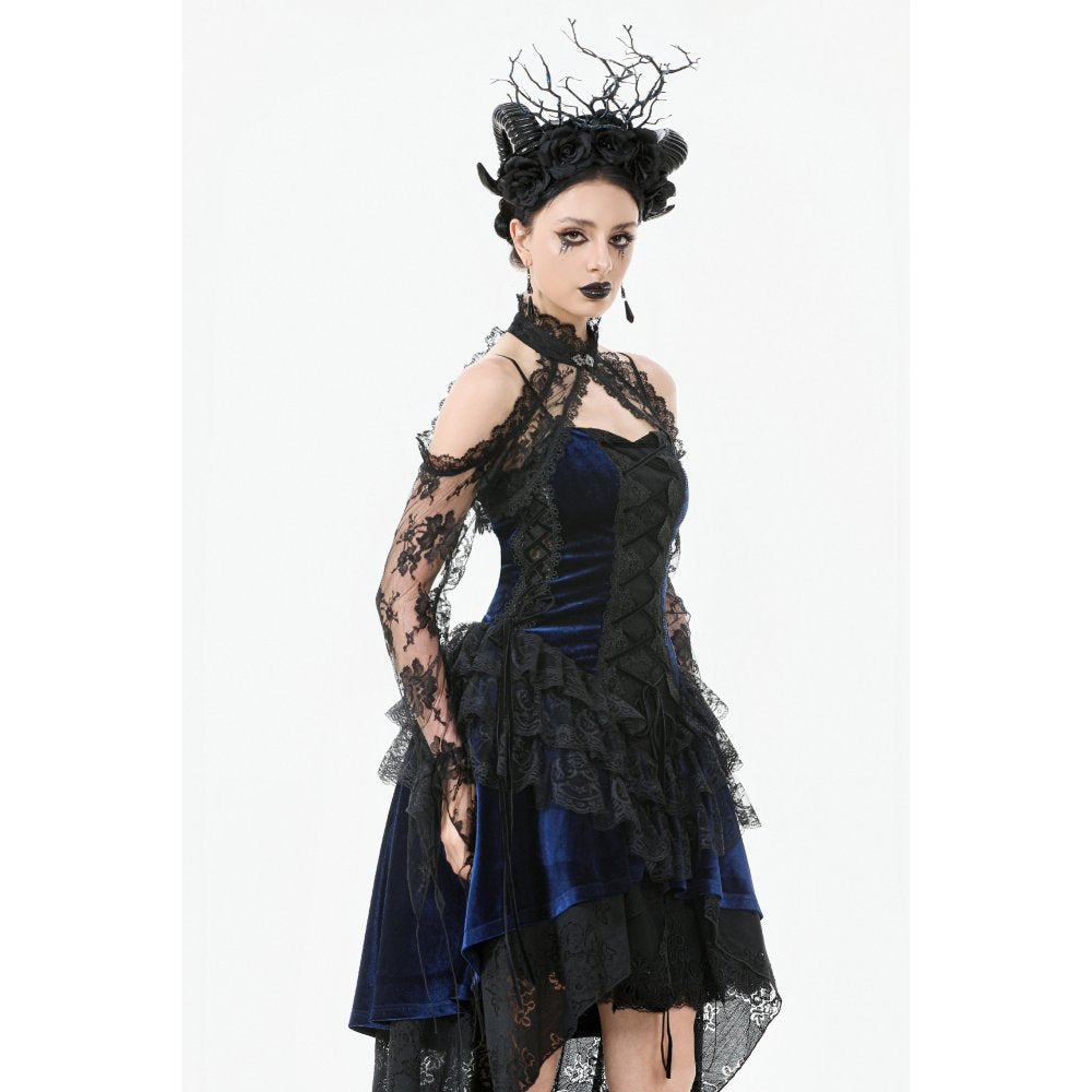 Dark in Love Thalassa Floral Lace Draped Arm Sleeves - DevilGothic DevilGothic
