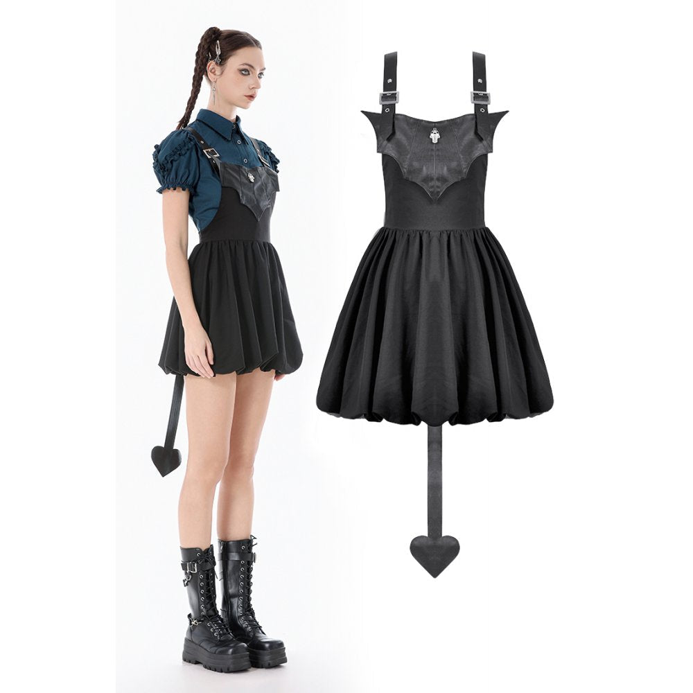 Dark In Love Lilith Bat Harness Bubble Dress - DevilGothic DevilGothic