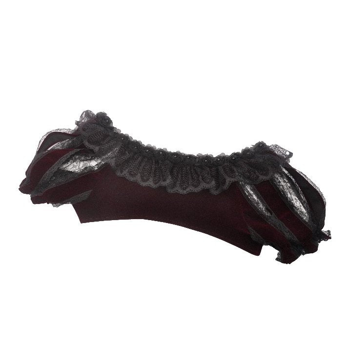 Dark in Love Isolde Velvet & Lace Puff Sleeve Bolero - DevilGothic DevilGothic