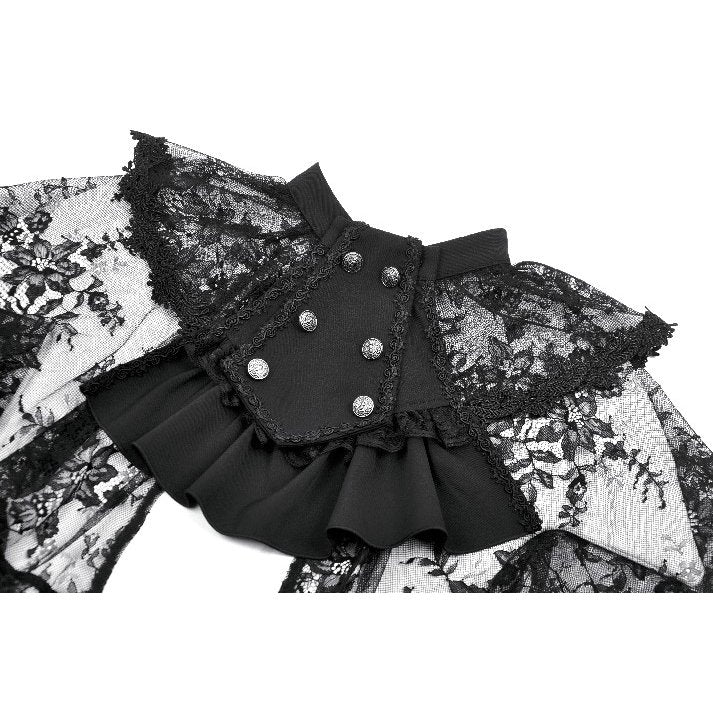 Dark in Love Bellatrix Lace Ruffle Capelet - DevilGothic DevilGothic