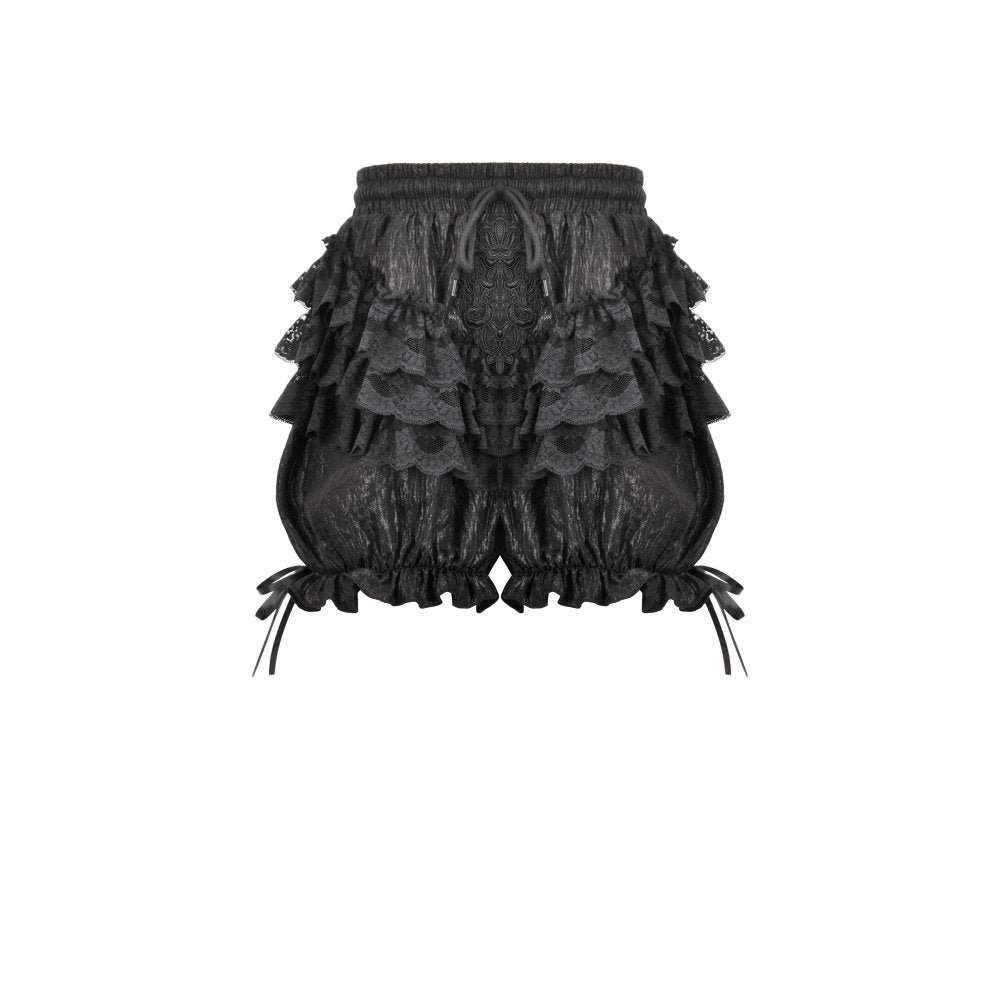Dark in Love Rosalie Baroque Lace Frill Gothic Bloomers - DevilGothic DevilGothic