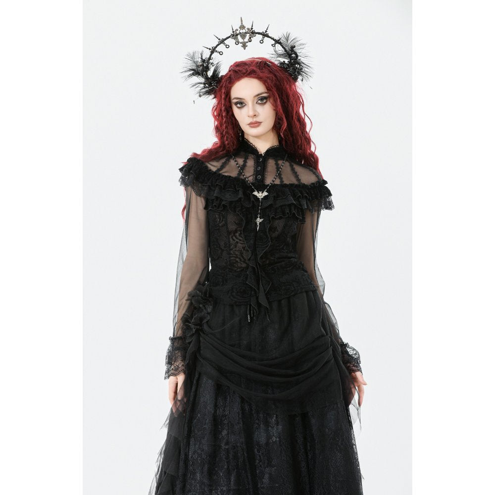 Dark in Love Seraphina Gothic Blouse - DevilGothic DevilGothic