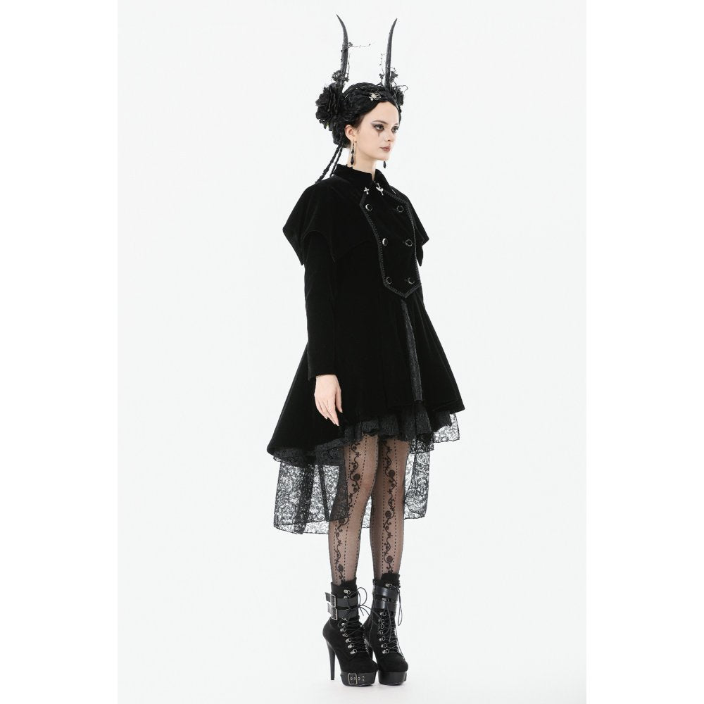 Dark in Love Lilith Officer Velvet Coat - DevilGothic DevilGothic