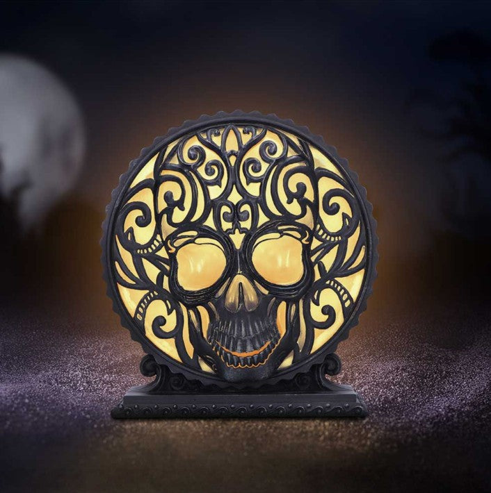 Nemesis Now Death’s Embrace Gothic Skull Lamp (20.2cm) - DevilGothic DevilGothic