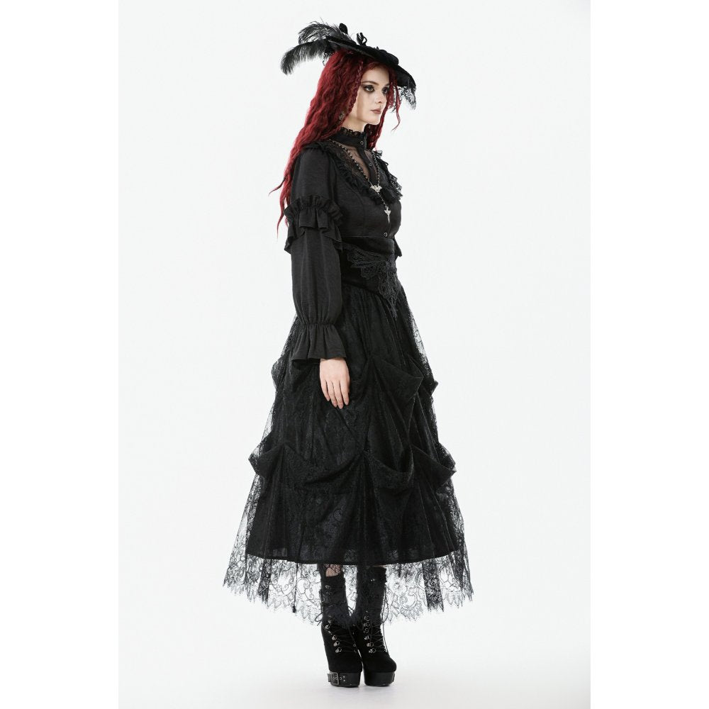 Dark in Love Bellatrix Frill Blouse - DevilGothic DevilGothic