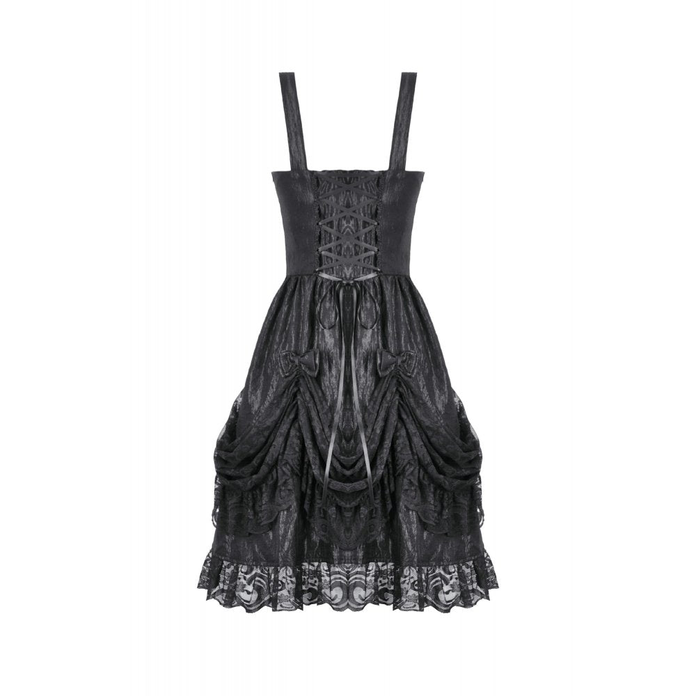 Dark in Love Shadow Lament Ruched Lolita Dress - DevilGothic DevilGothic