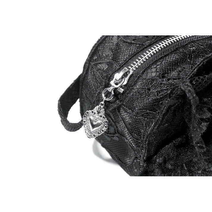 Dark In Love Victoria Black Lace Bow Mini Handbag - DevilGothic DevilGothic