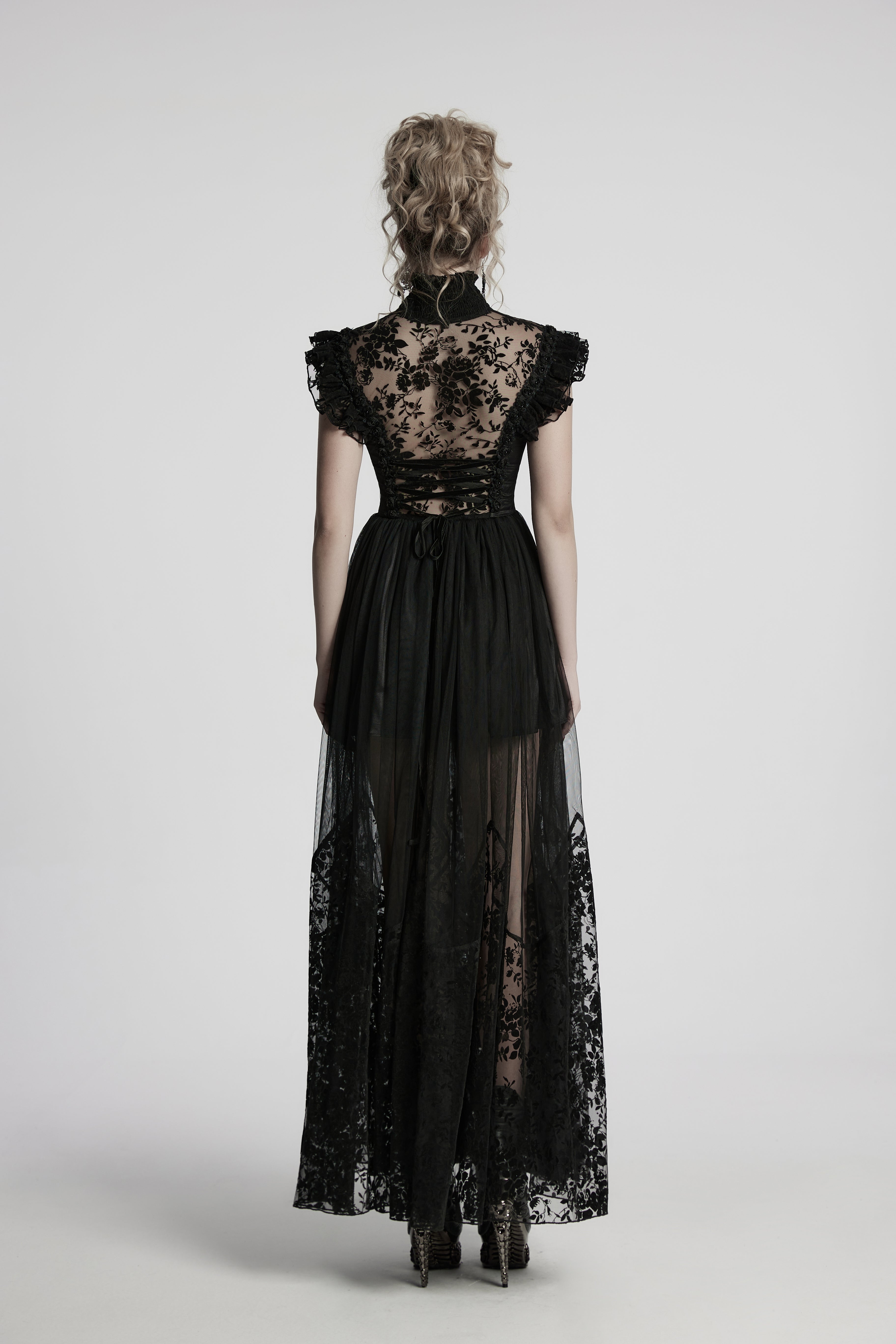 Punk Rave Seraphina Goth Flying Sleeve Dress - DevilGothic DevilGothic