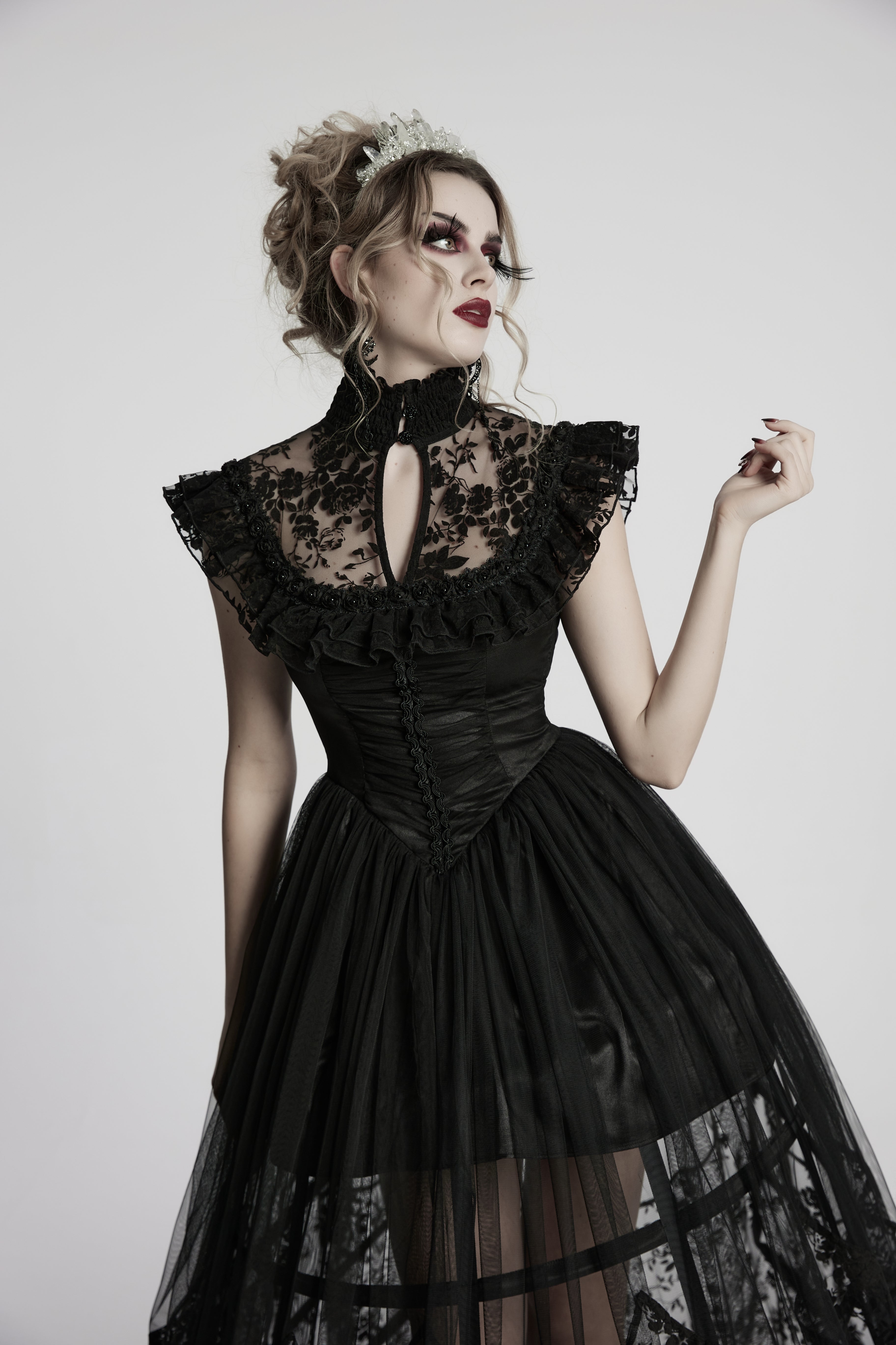 Punk Rave Seraphina Goth Flying Sleeve Dress - DevilGothic DevilGothic