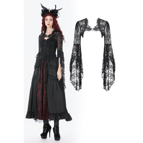Dark In Love Lilith 3D Lace Bell Sleeve Cape - DevilGothic DevilGothic