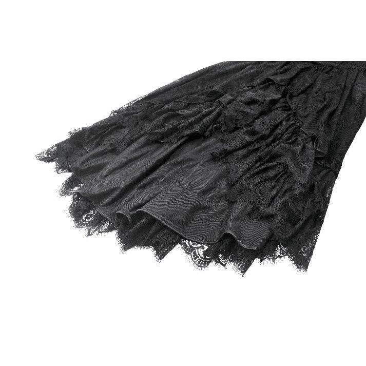 Dark in Love Soraya Gothic Lace High-Low Dress - DevilGothic DevilGothic