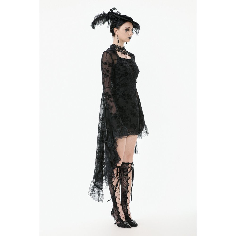Dark In Love Minerva Bell Sleeve Lace Dress - DevilGothic DevilGothic