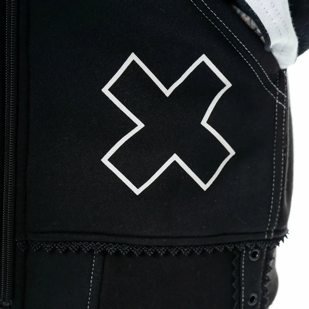 Cupcake Cult Hypno Bunny Hood in Black and White - DevilGothic DevilGothic