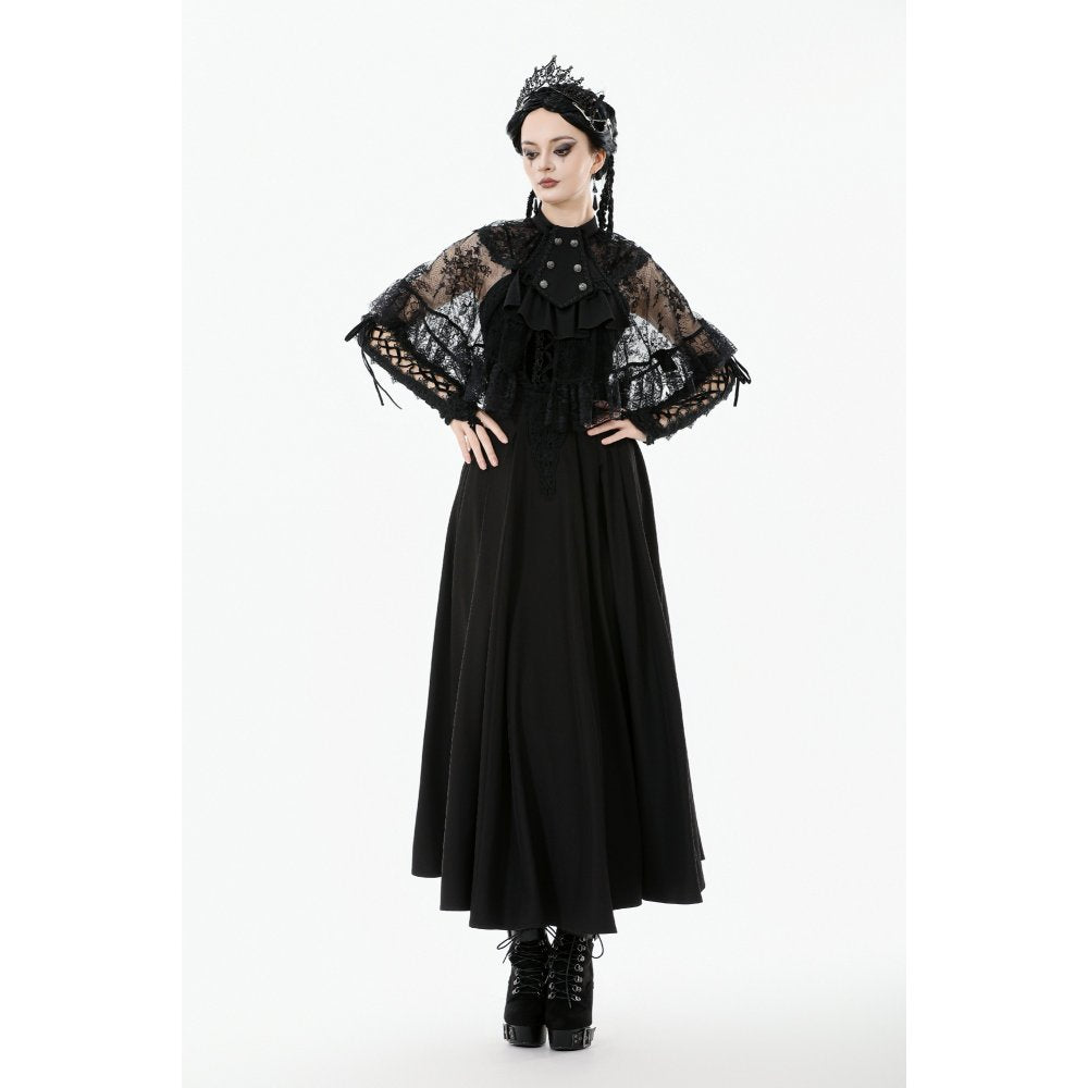 Dark in Love Bellatrix Lace Ruffle Capelet - DevilGothic DevilGothic