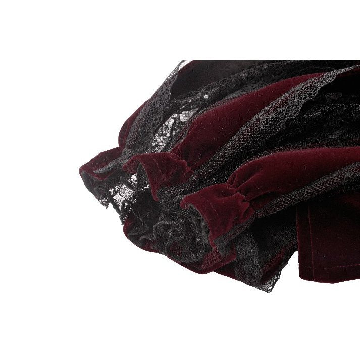 Dark in Love Isolde Velvet & Lace Puff Sleeve Bolero - DevilGothic DevilGothic