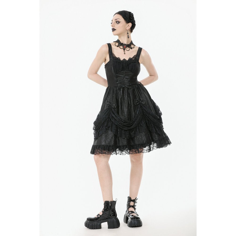 Dark in Love Shadow Lament Ruched Lolita Dress - DevilGothic DevilGothic