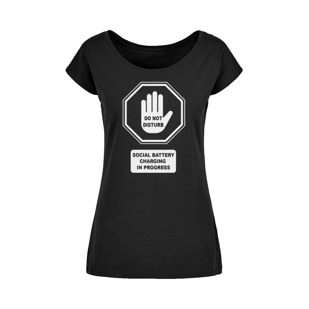 Do Not Disturb Wide Neck Womens T-Shirt - DevilGothic DevilGothic