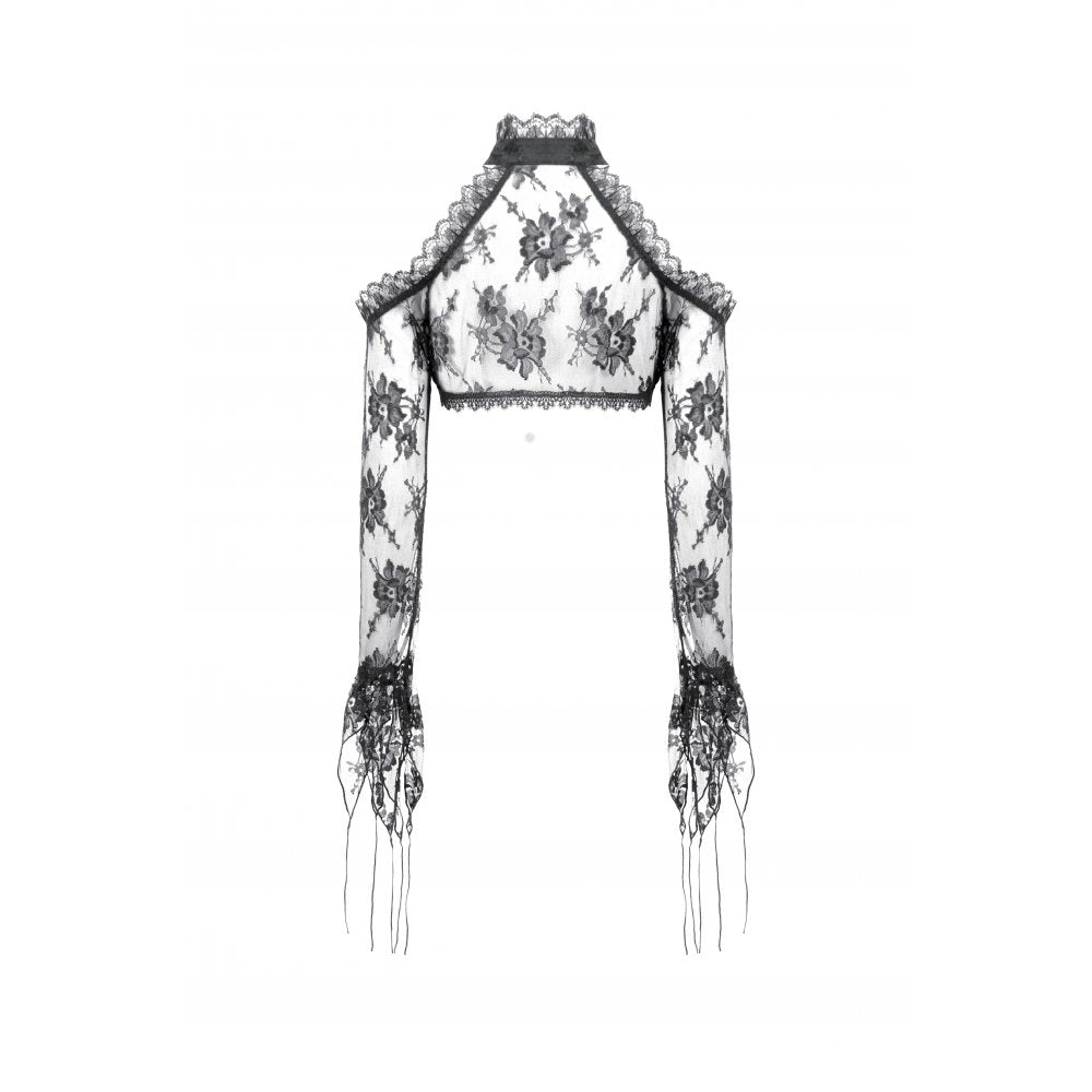 Dark in Love Thalassa Floral Lace Draped Arm Sleeves - DevilGothic DevilGothic