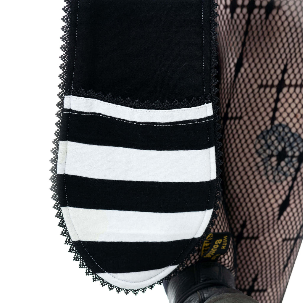 Cupcake Cult Hypno Bunny Hood in Black and White - DevilGothic DevilGothic