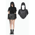 Dark in Love Nyx Distressed Shredded Hooded Poncho - DevilGothic DevilGothic